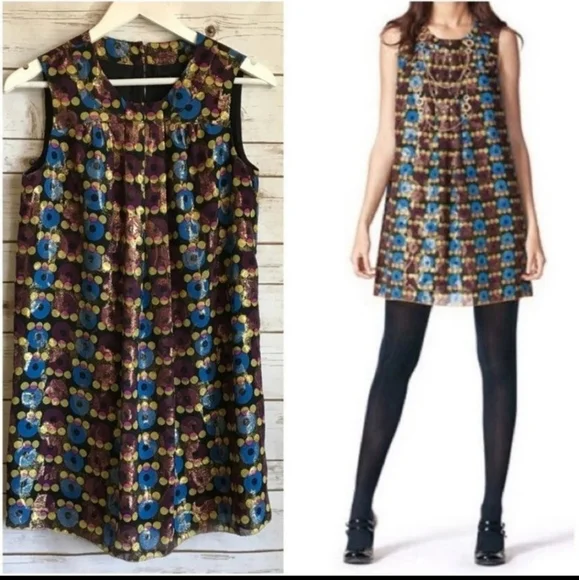 Anna Sui Metallic Dress - NWOT - Picture 4 of 6